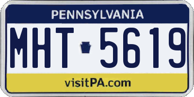 PA license plate MHT5619