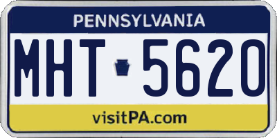 PA license plate MHT5620
