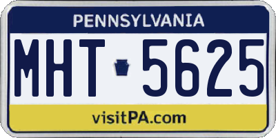 PA license plate MHT5625