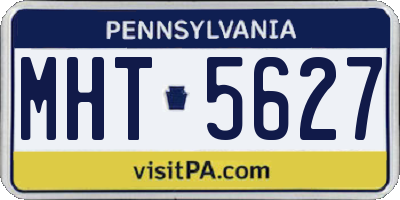 PA license plate MHT5627