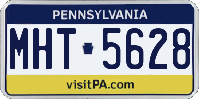 PA license plate MHT5628
