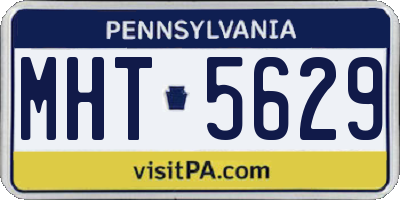 PA license plate MHT5629