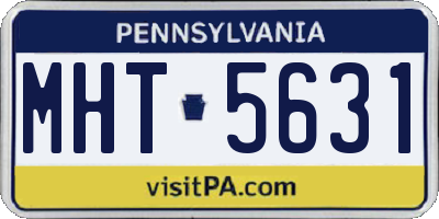 PA license plate MHT5631