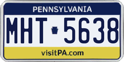 PA license plate MHT5638