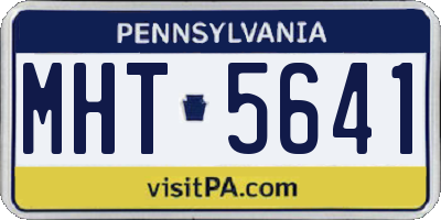 PA license plate MHT5641