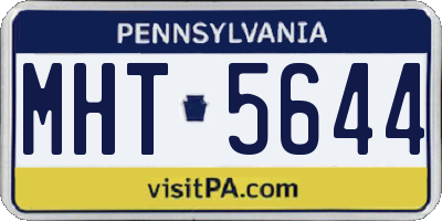 PA license plate MHT5644