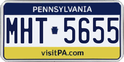 PA license plate MHT5655