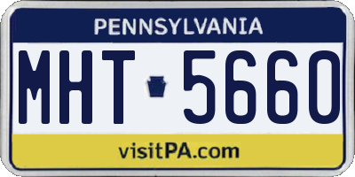 PA license plate MHT5660