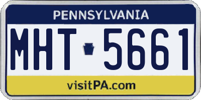 PA license plate MHT5661