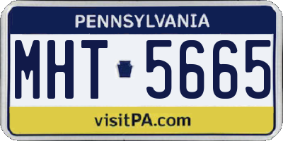 PA license plate MHT5665