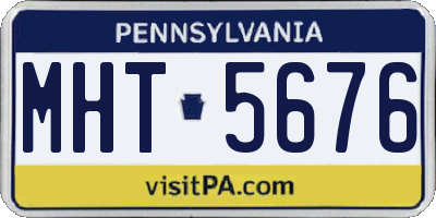 PA license plate MHT5676