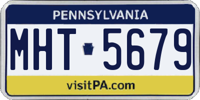 PA license plate MHT5679