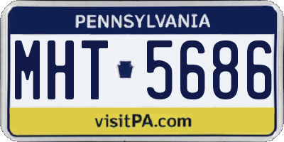 PA license plate MHT5686
