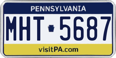 PA license plate MHT5687
