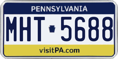 PA license plate MHT5688