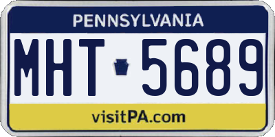 PA license plate MHT5689