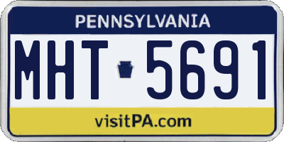 PA license plate MHT5691