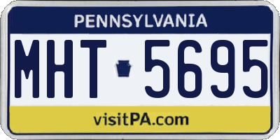 PA license plate MHT5695