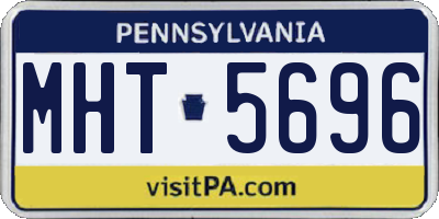 PA license plate MHT5696