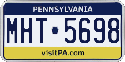 PA license plate MHT5698