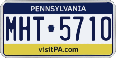 PA license plate MHT5710
