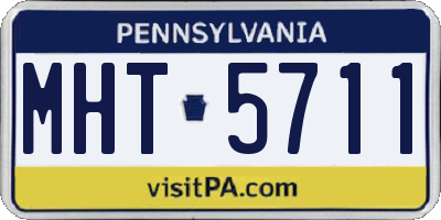 PA license plate MHT5711