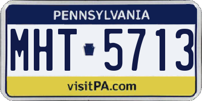 PA license plate MHT5713