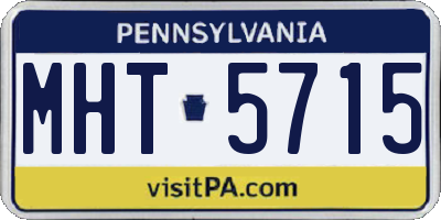 PA license plate MHT5715