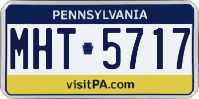 PA license plate MHT5717