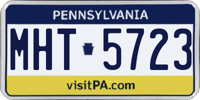 PA license plate MHT5723
