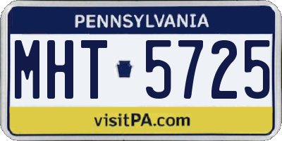 PA license plate MHT5725