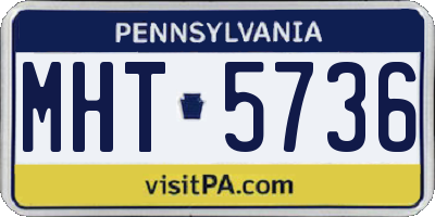 PA license plate MHT5736