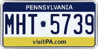 PA license plate MHT5739