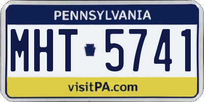PA license plate MHT5741