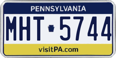 PA license plate MHT5744