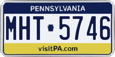 PA license plate MHT5746