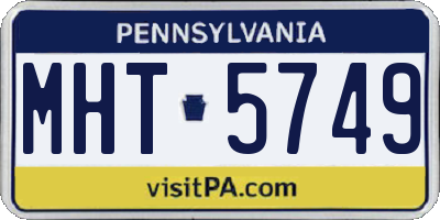 PA license plate MHT5749