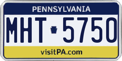 PA license plate MHT5750
