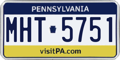 PA license plate MHT5751