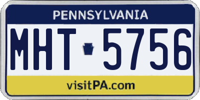 PA license plate MHT5756