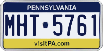 PA license plate MHT5761