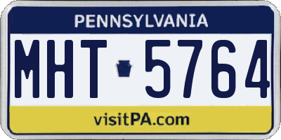 PA license plate MHT5764