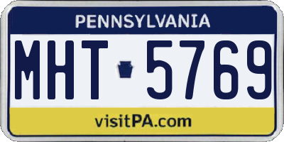 PA license plate MHT5769