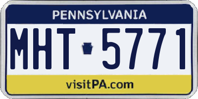 PA license plate MHT5771