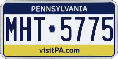 PA license plate MHT5775