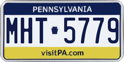 PA license plate MHT5779