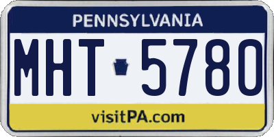 PA license plate MHT5780