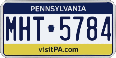 PA license plate MHT5784