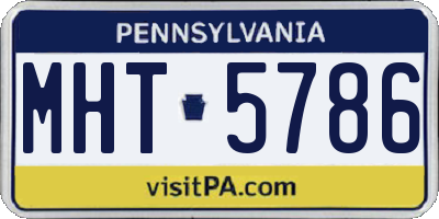 PA license plate MHT5786