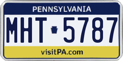 PA license plate MHT5787